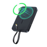 Baterie externa Baseus EnerFill FM11 Magnetic 10000 mAh 30W cu cablu Type-C integrat, Neagra