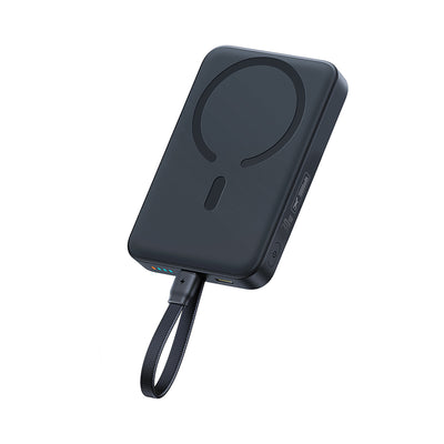 Baterie externa Baseus EnerFill FM11 Magnetic 10000 mAh 30W cu cablu Type-C integrat, Neagra