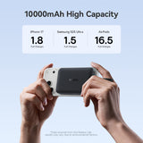 Baterie externa Baseus EnerFill FM11 Magnetic 10000 mAh 30W cu cablu Type-C integrat, Neagra