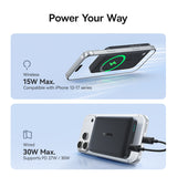 Baterie externa Baseus EnerFill FM11 Magnetic 10000 mAh 30W, Neagra