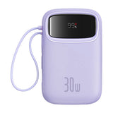 Baseus Baterie Externa 10000mAh, 30W + Cabluri Integrate 2C, Qpow 2 Albastru - P10055008313-00