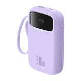 Baseus Baterie Externa 20000mAh, 30W + Cabluri Integrate 2C, Qpow 2 Albastru - P10055009313-00