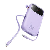 Baseus Baterie Externa 20000mAh, 30W + Cabluri Integrate 2C, Qpow 2 Albastru - P10055009313-00