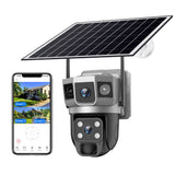 Camera supraveghere exterior, Solar, 4G SIM, PTZ, 3MP, V380 Pro - VTS02-G-EU