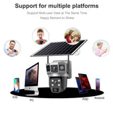 Camera supraveghere exterior, Solar, 4G SIM, PTZ, 3MP, V380 Pro - VTS02-G-EU