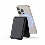 Husa tip carte compatibila cu iPhone 13, iPhone 13 Pro, MagSafe/Magnetic, piele ecologica, Negru