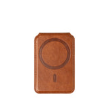 Husa tip carte compatibila cu iPhone 13, iPhone 13 Pro, MagSafe/Magnetic, piele ecologica, Maro