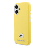 Husa telefon Karl Lagerfeld pentru Apple iPhone 17, PU K/C Heads Pins, MagSafe, Galbena