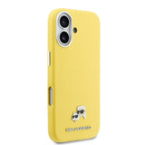 Husa telefon Karl Lagerfeld pentru Apple iPhone 17, PU K/C Heads Pins, MagSafe, Galbena