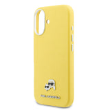 Husa telefon Karl Lagerfeld pentru Apple iPhone 17, PU K/C Heads Pins, MagSafe, Galbena