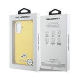 Husa telefon Karl Lagerfeld pentru Apple iPhone 17, PU K/C Heads Pins, MagSafe, Galbena