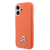 Husa telefon Karl Lagerfeld pentru Apple iPhone 17, PU K/C Heads Pins MagSafe, Portocalie