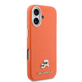 Husa telefon Karl Lagerfeld pentru Apple iPhone 17, PU K/C Heads Pins MagSafe, Portocalie