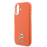 Husa telefon Karl Lagerfeld pentru Apple iPhone 17, PU K/C Heads Pins MagSafe, Portocalie