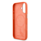 Husa telefon Karl Lagerfeld pentru Apple iPhone 17, PU K/C Heads Pins MagSafe, Portocalie