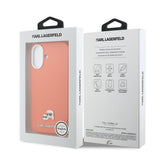 Husa telefon Karl Lagerfeld pentru Apple iPhone 17, PU K/C Heads Pins MagSafe, Portocalie