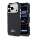 Husa telefon Lacoste pentru Apple iPhone 17 Pro, PVC Petit Pique Semi Wrap MagSafe, Bleumarin