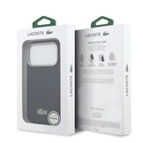 Husa telefon Lacoste pentru Apple iPhone 17 Pro, PVC Petit Pique Semi Wrap MagSafe, Bleumarin