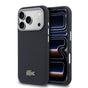 Husa telefon LACOSTE pentru Apple iPhone 17 Pro Max, PVC Petit Pique Semi Wrap MagSafe, Bleumarin