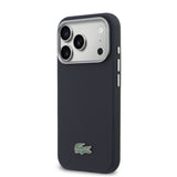 Husa telefon LACOSTE pentru Apple iPhone 17 Pro Max, PVC Petit Pique Semi Wrap MagSafe, Bleumarin