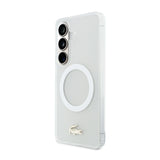 Husa Lacoste compatibila cu Galaxy S26, MagSafe/Magnetic, TPU, Alb