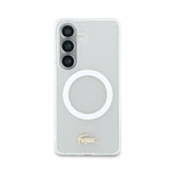 Husa Lacoste compatibila cu Galaxy S26, MagSafe/Magnetic, TPU, Alb