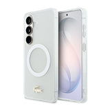 Husa Lacoste compatibila cu Galaxy S26, MagSafe/Magnetic, TPU, Alb