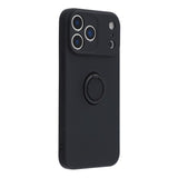 Husa cu inel compatibila cu iPhone 17 Pro Max, silicon, Mov