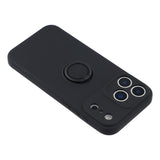 Husa cu inel compatibila cu iPhone 17 Pro, silicon, Mov