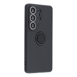 Husa cu inel compatibila cu Xiaomi Redmi Note 15 Pro 5G, silicon, Mov