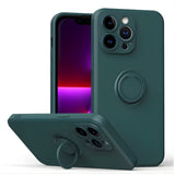 Husa cu inel compatibila cu iPhone 17 Air, silicon, Mov