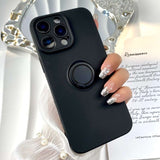 Husa cu inel compatibila cu iPhone 17 Air, silicon, Mov