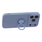 Husa cu inel compatibila cu iPhone 17 Air, silicon, Mov