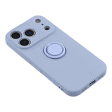 Husa cu inel compatibila cu iPhone 17 Air, silicon, Mov