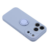 Husa cu inel compatibila cu iPhone 17 Air, silicon, Mov