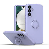 Husa cu inel compatibila cu Galaxy S26 Plus, silicon, Mov