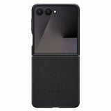 Husa tip carte compatibila cu Galaxy Z Flip 7, piele vegana, Negru