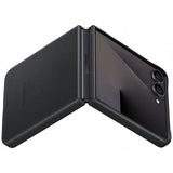 Husa tip carte compatibila cu Galaxy Z Flip 7, piele vegana, Negru