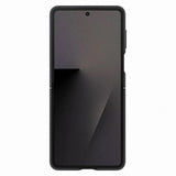 Husa tip carte compatibila cu Galaxy Z Flip 7, piele vegana, Negru