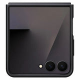 Husa tip carte compatibila cu Galaxy Z Flip 7, piele vegana, Negru