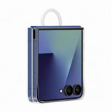 Husa tip carte compatibila cu Galaxy Z Flip 7, Transparent, silicon, Transparent