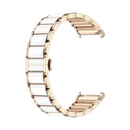 Curea ceramica compatibila cu Huawei Watch GT4 41mm, Huawei Watch GT5 41mm, Alb