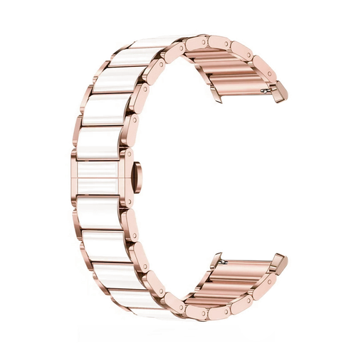 Curea ceramica compatibila cu Huawei Watch GT4 41mm, Huawei Watch GT5 41mm, Alb