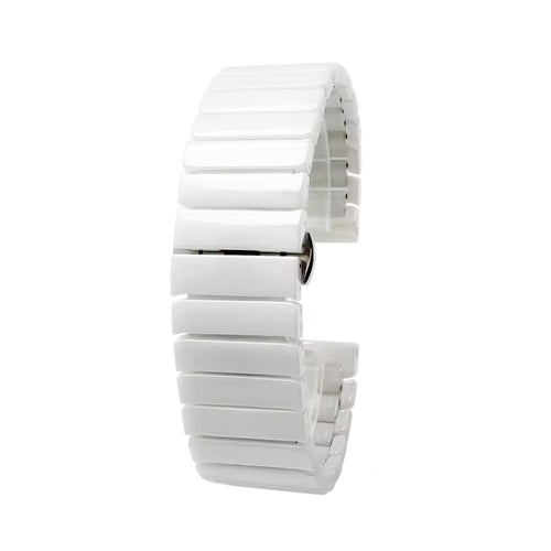 Curea ceramica compatibila cu Samsung Watch 4 40mm, Samsung Watch 4 44mm, Alb