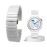 Curea ceramica compatibila cu Samsung Watch 4 40mm, Samsung Watch 4 44mm, Alb