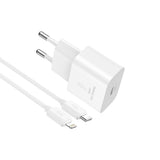 XO 220V 25W, USB-C, cable Type-C - Lightning, /white/ - L167