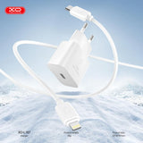 XO 220V 25W, USB-C, cable Type-C - Lightning, /white/ - L167