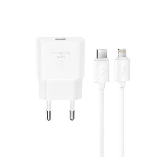 XO 220V 25W, USB-C, cable Type-C - Lightning, /white/ - L167