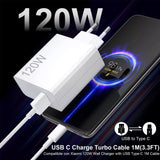 Incarcator 120W USB-C/USB-A, cu cablu USB-A la USB-C mdy 14 ee
