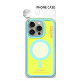 Husa tip bumper CiCi compatibila cu iPhone 15, MagSafe/Magnetic, silicon, Alb